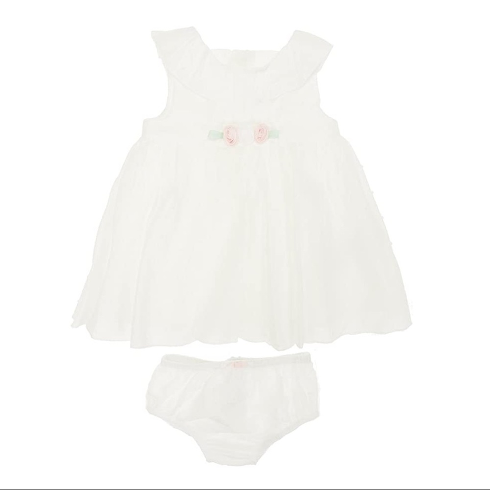 NWT Mayoral White Swiss Dot Infant Dress - Picture 4 of 6